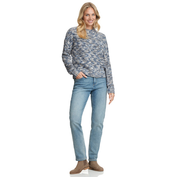 Damen Strickpullover mit Farb-Muster