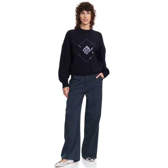 Gebreide trui met pailletten Dames