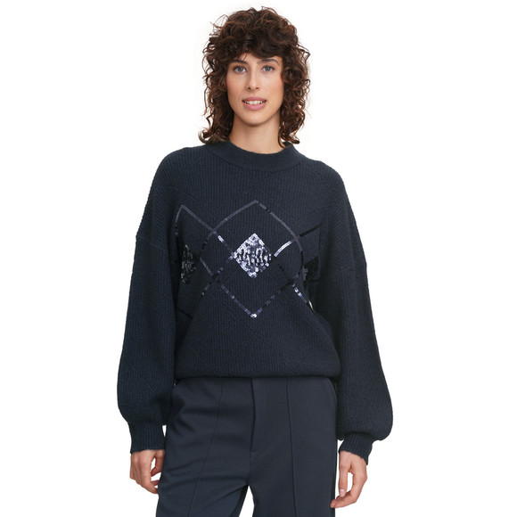 Gebreide trui met pailletten Dames