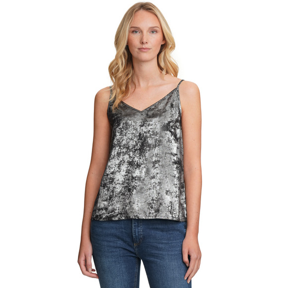 Dames top in metallic look