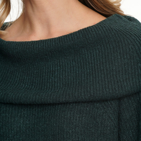 Damen Strickkleid mit Carmenkragen