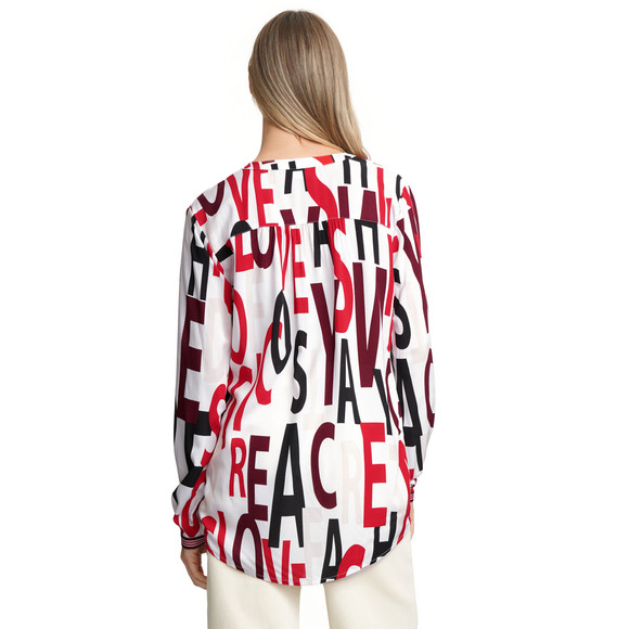 Damen Bluse mit Serafino-Ausschnitt