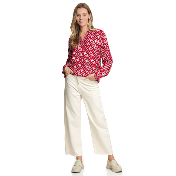 Damen Bluse mit Serafino-Ausschnitt