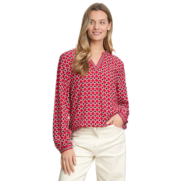 Damen Bluse mit Serafino-Ausschnitt