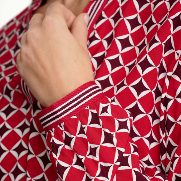 Damen Bluse mit Serafino-Ausschnitt