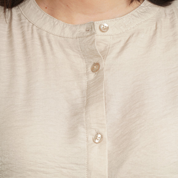 Dames blouse van satijn met knoopsluiting