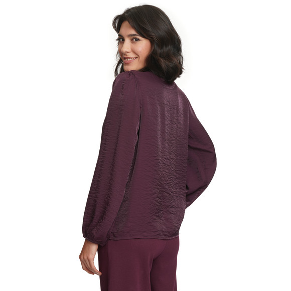 Dames blouse van satijn met knoopsluiting