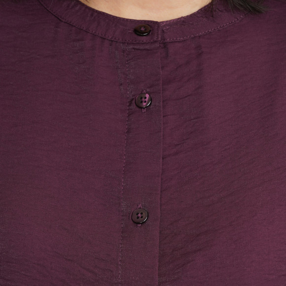 Dames blouse van satijn met knoopsluiting