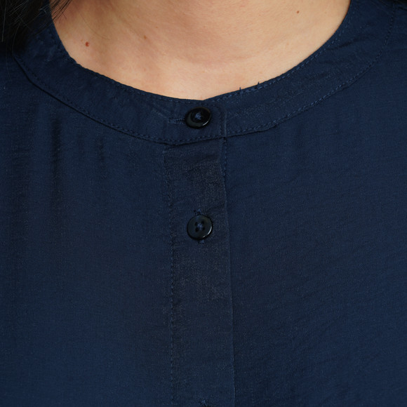 Dames blouse van satijn met knoopsluiting