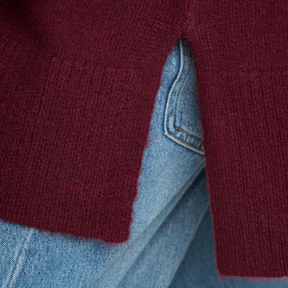 Damen Strickpullover mit Stehkragen