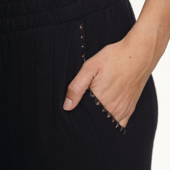 Dames pyjamabroek met geribbelde structuur