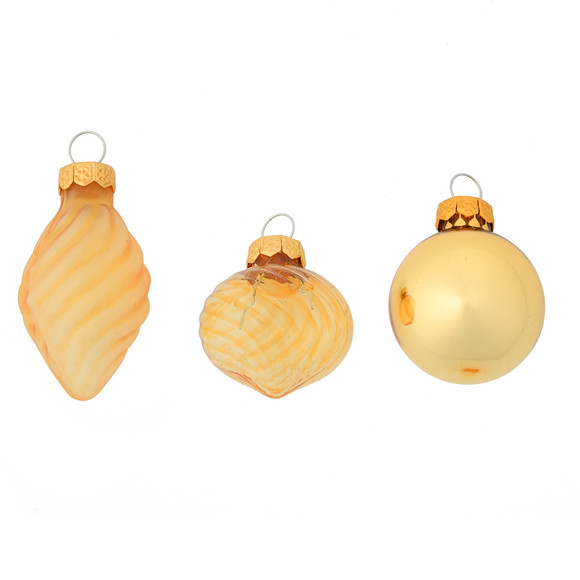 9 kerstballen in verschillende vormen