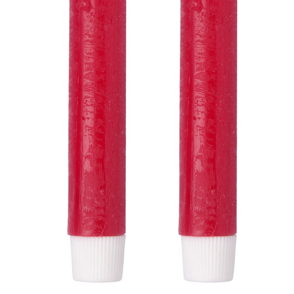 2 LED-Stabkerzen aus Wachs