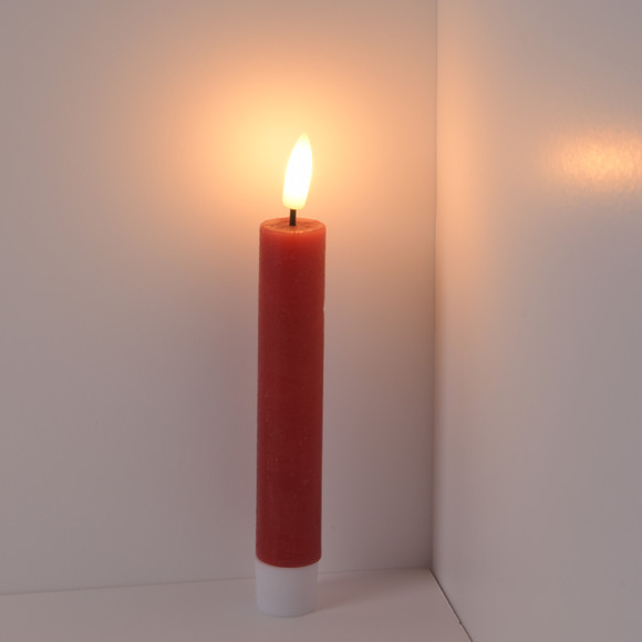 2 LED-Stabkerzen aus Wachs