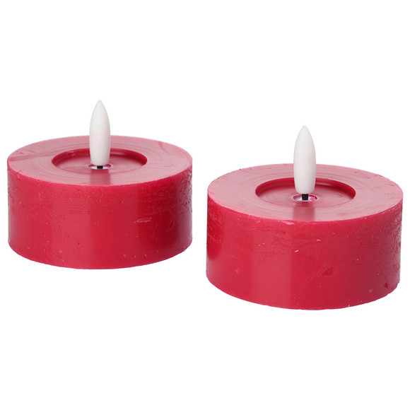 2 platte was LED-kaarsen