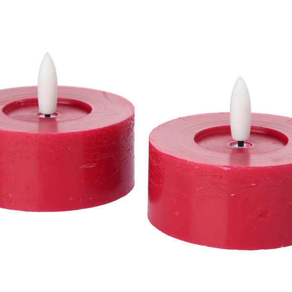 2 platte was LED-kaarsen