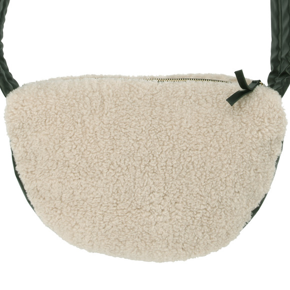 Dames schoudertas met teddy pluche