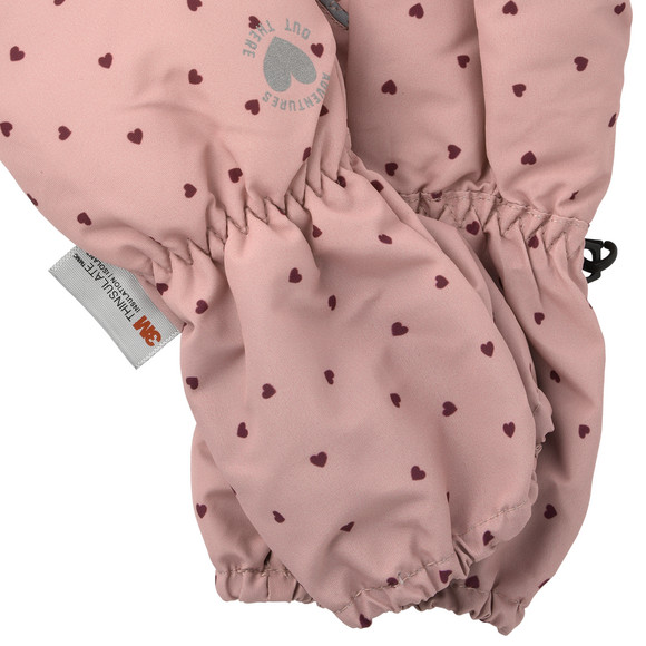 Baby Fäustlinge mit Herz-Muster