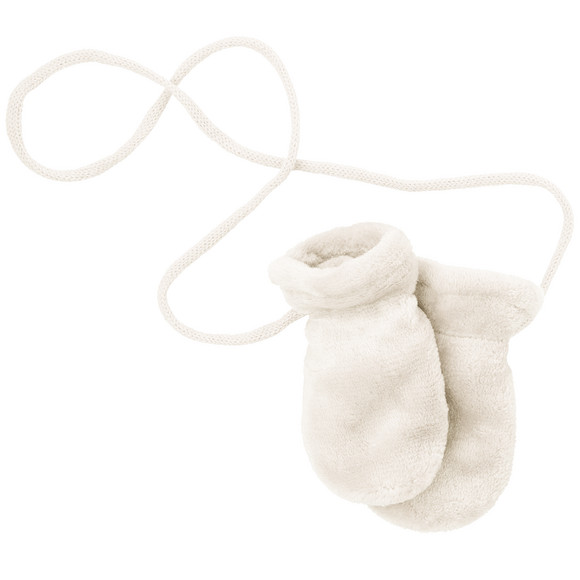 Pluche babywanten crème