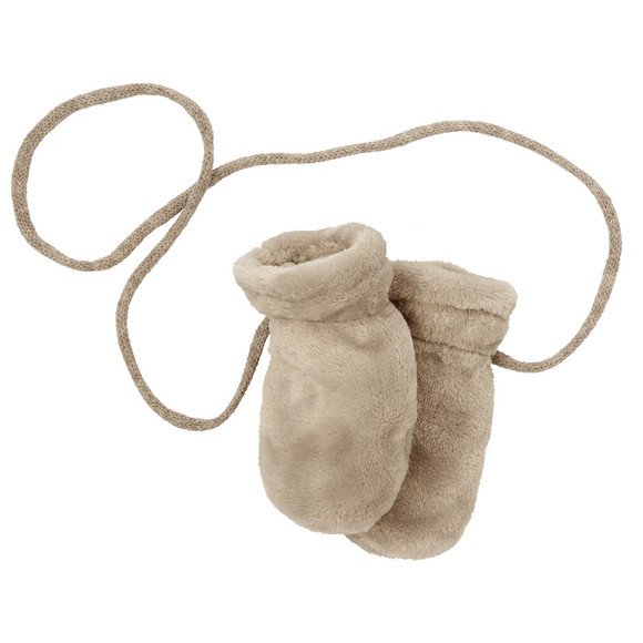 Pluche babywanten lichtbruin