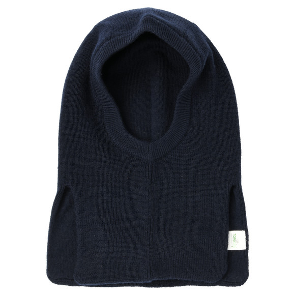 Gewollen babymuts, dubbellaags donkerblauw