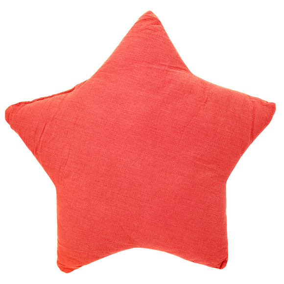 Musselin-Shapekissen in Stern-Form hellrot
