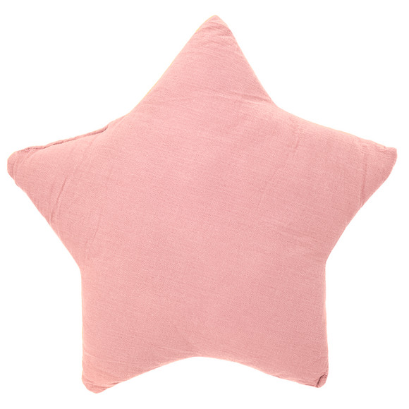 Musselin-Shapekissen in Stern-Form rosa