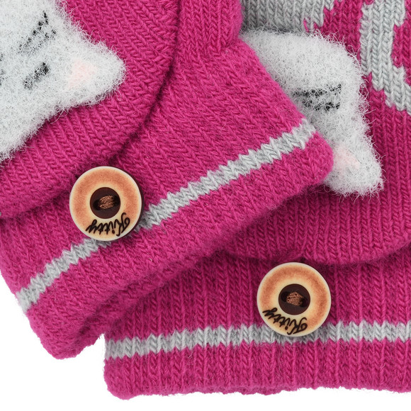 Meisjeshandschoenen met kattenmotief