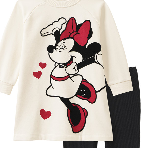 Minnie Maus Set mit Sweatkleid und Leggings