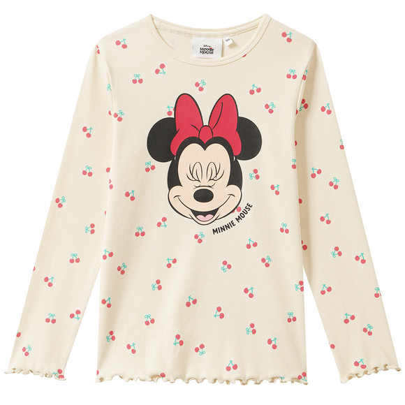 Minnie Mouse-shirt, lange mouwen, kersenprint