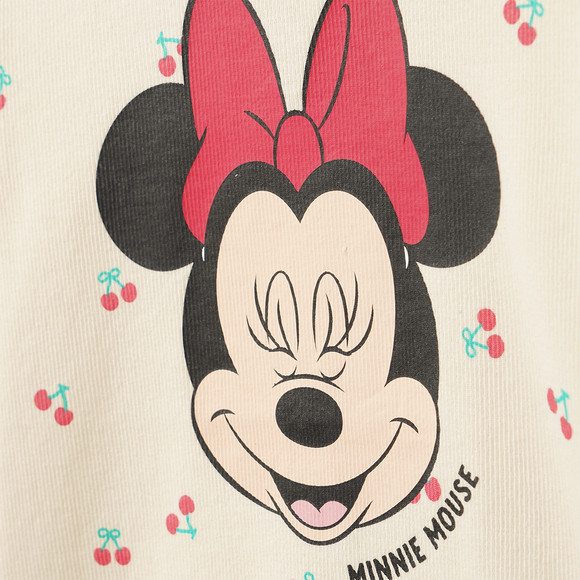 Minnie Mouse-shirt, lange mouwen, kersenprint