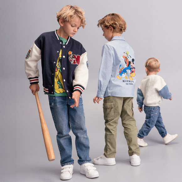 Micky Maus Sweatjacke im College-Style