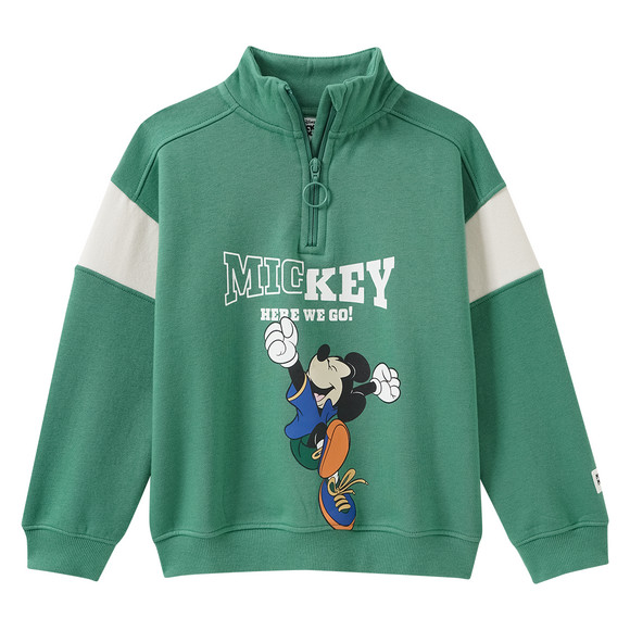 Micky Maus Sweatshirt im Troyer-Style