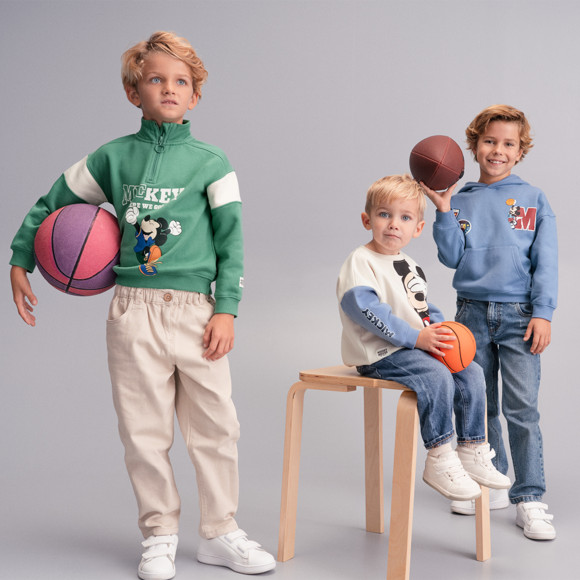 Micky Maus Hoodie mit Rücken-Print