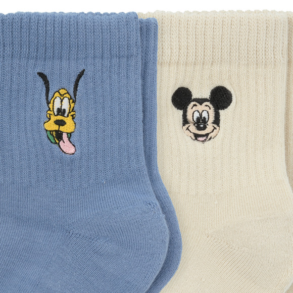 2 Paar Micky Maus Socken mit Stickerei