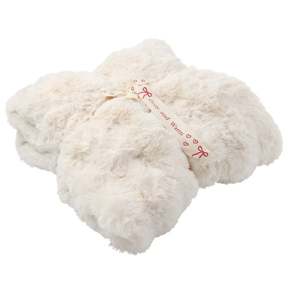 Knuffeldeken 150 x 180 cm crème