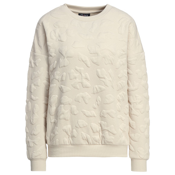 Dames-sweatshirt met textuur