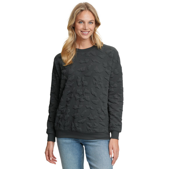 Dames-sweatshirt met textuur