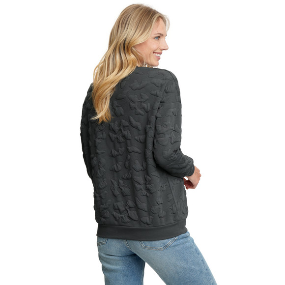 Dames-sweatshirt met textuur