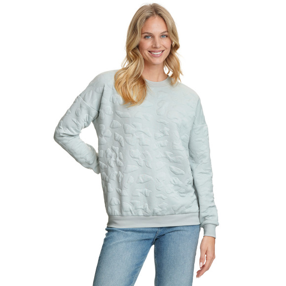 Dames-sweatshirt met textuur