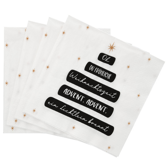 20 Servietten im weihnachtlichen Design
