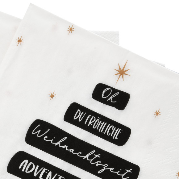 20 Servietten im weihnachtlichen Design