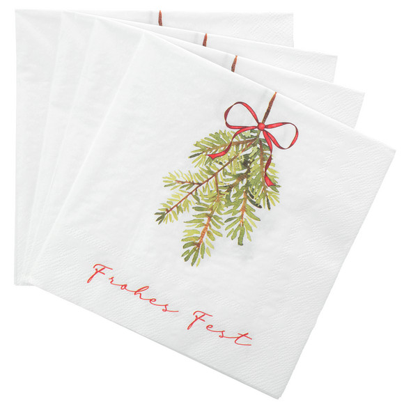 20 Servietten im weihnachtlichen Design