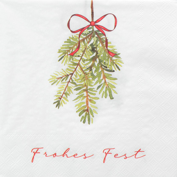 20 Servietten im weihnachtlichen Design