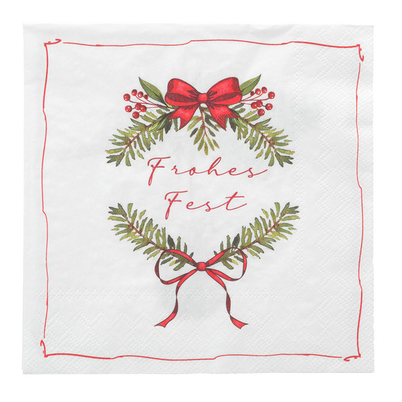 20 Servietten im weihnachtlichen Design