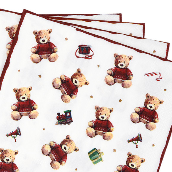 20 Servietten im weihnachtlichen Design
