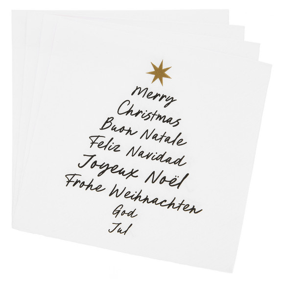 20 Servietten im weihnachtlichen Design