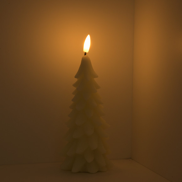 Große LED-Kerze in Tannenbaum-Optik