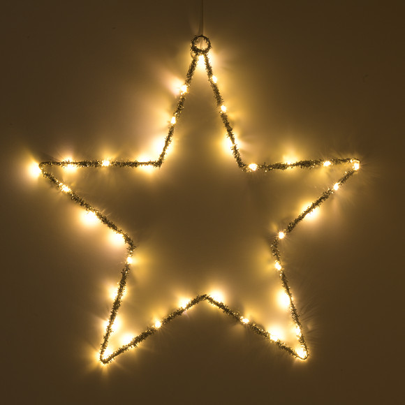 LED-ster in glitterlook