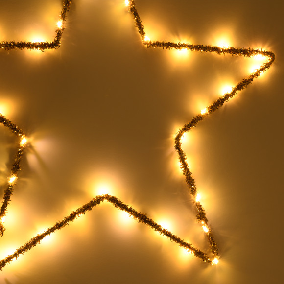 LED-ster in glitterlook